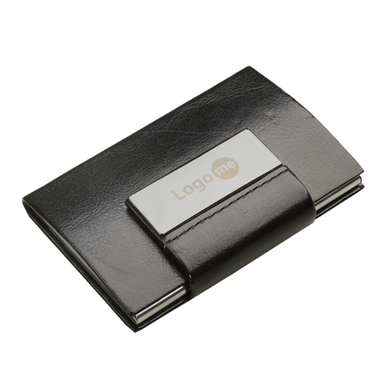 Logomall business card holder, black photo