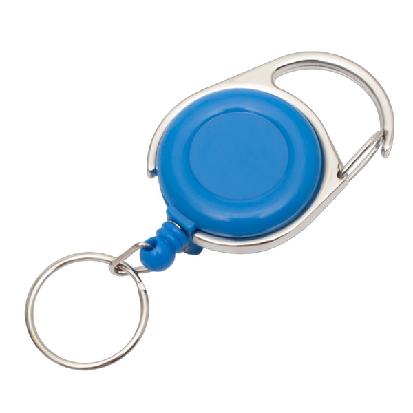 Ski-pass with carabiner, light blue/silver photo