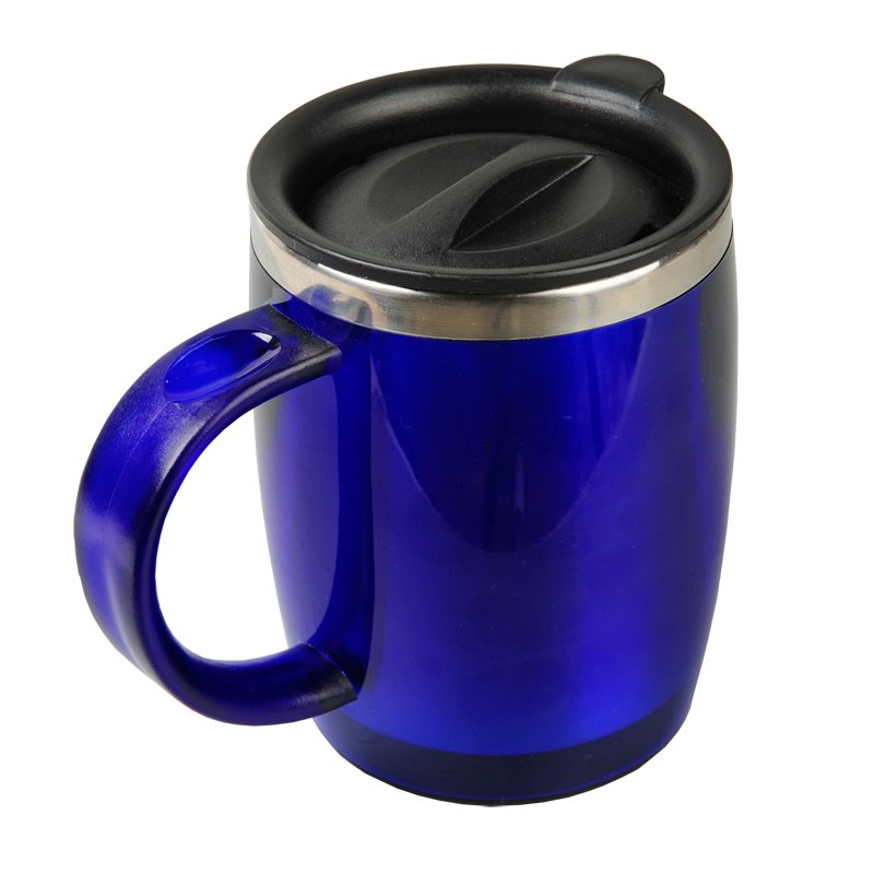 400ml Barrel insulated mug, blue photo