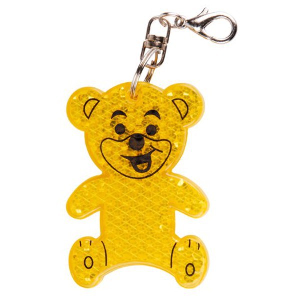 Teddy safety keyring, yellow photo