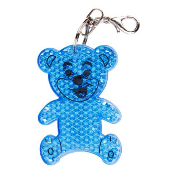 Teddy safety keyring, blue photo