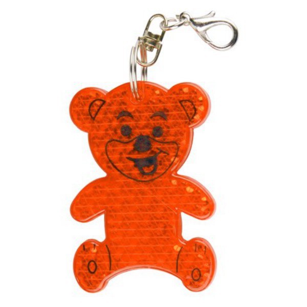Teddy safety keyring, orange photo