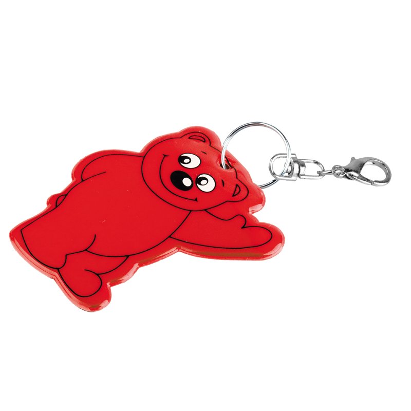 Beary safety keyring, red photo