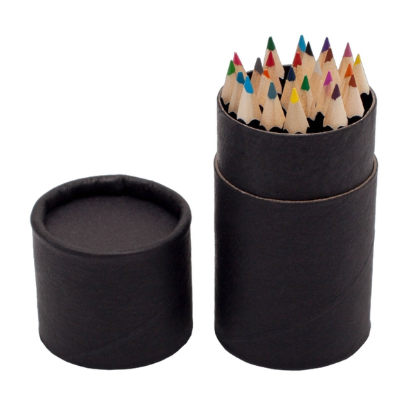 24 crayon set in tube, black photo