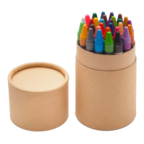 30 wax crayon set in tube, beige photo