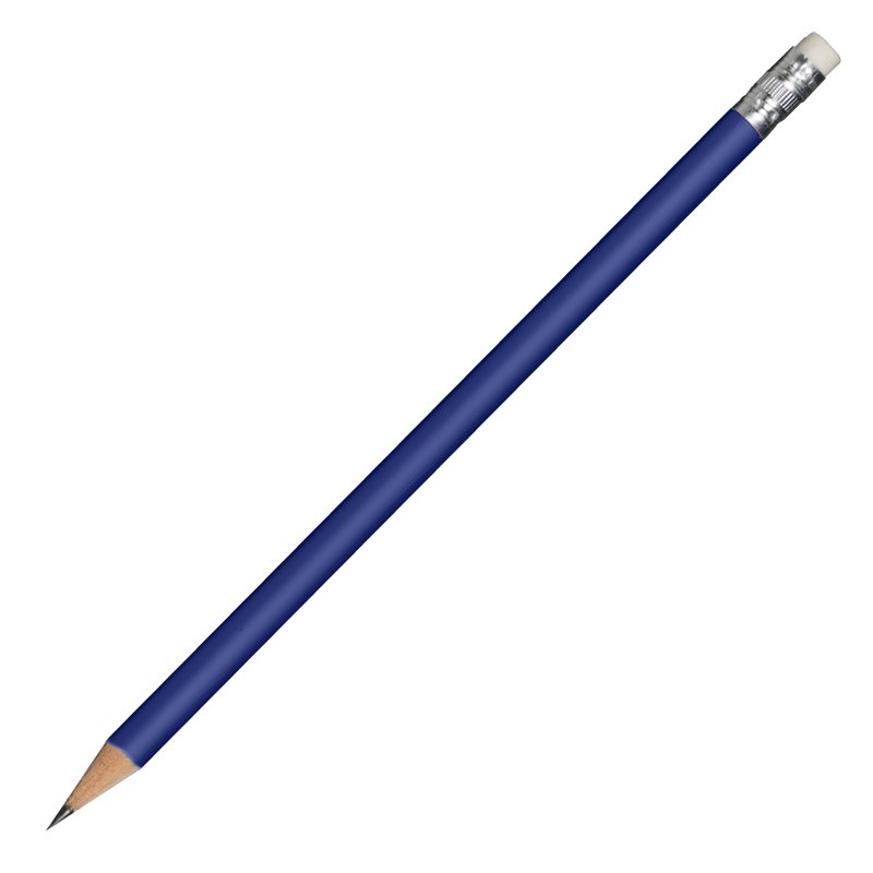 Wooden pencil, dark blue photo