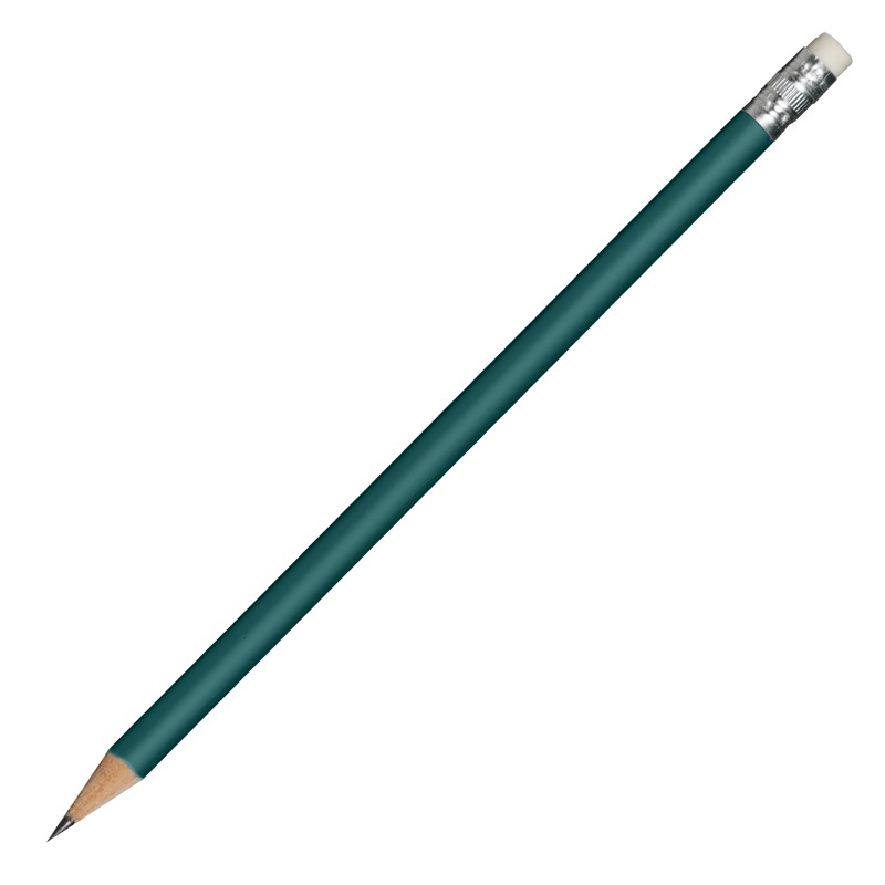 Wooden pencil, dark green photo