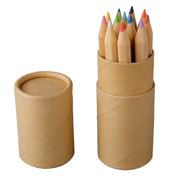 12 crayon set in tube, ecru photo