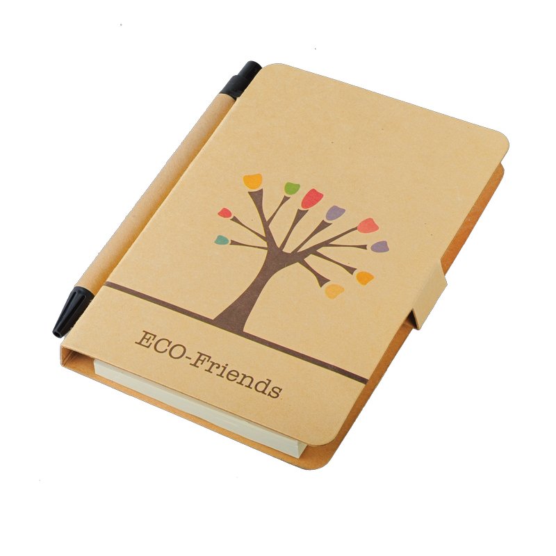 Tree 80×140/50p plain notepad with ballpen, brown photo