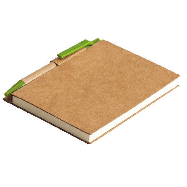 Eco La Linea notepad, green/beige photo