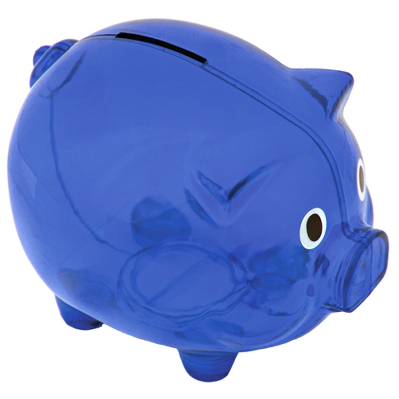 Moneywise piggy bank, blue photo