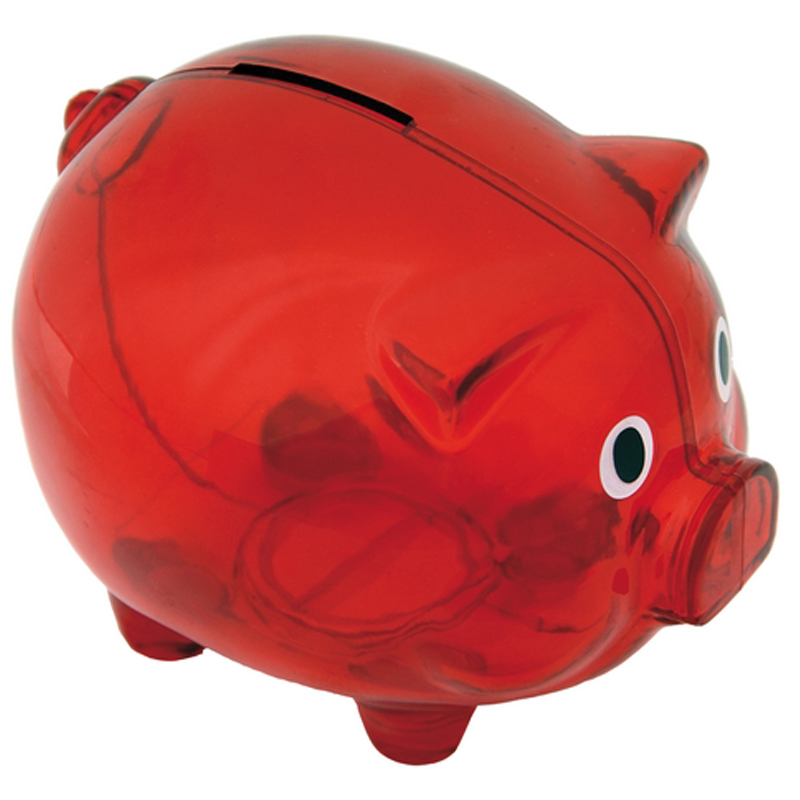 Moneywise piggy bank, red photo