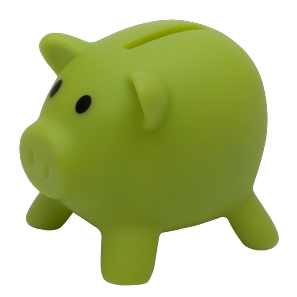 Piglet money bank, light green photo