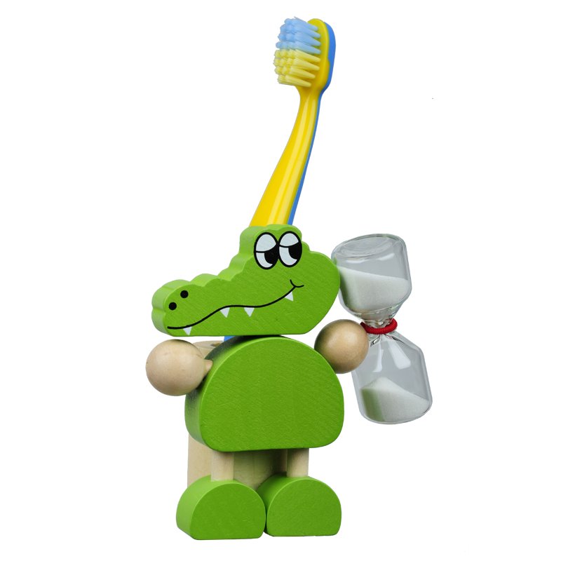 Croco toothbrush holder, green photo