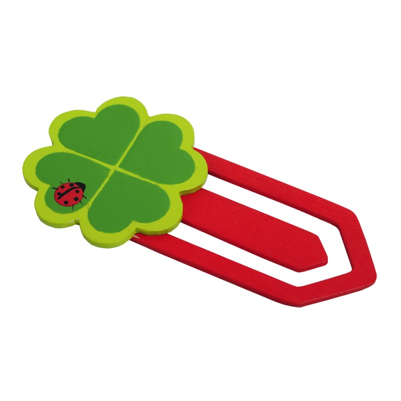 Clover bookmark, red/green photo